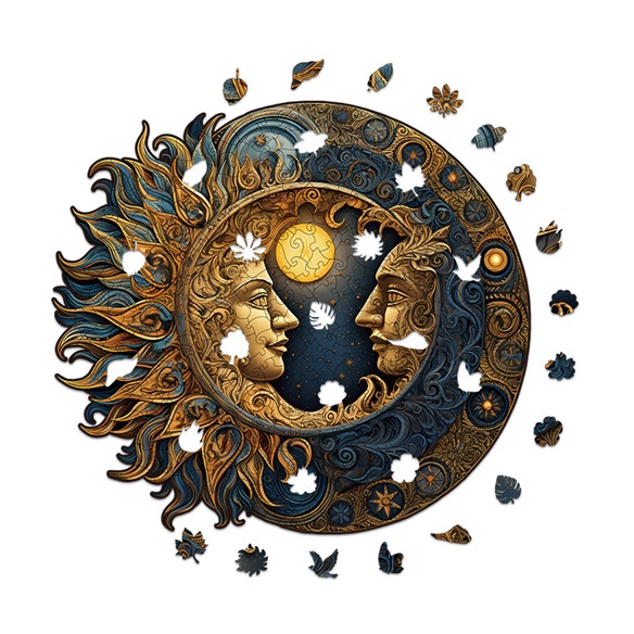 Sun and Moon Wooden Jigsaw Puzzle
