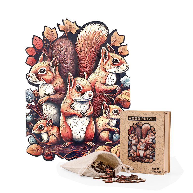 Squirrel wooden puzzle